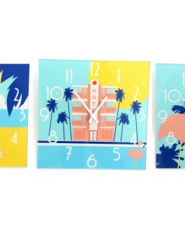 GLASS CLOCK FOR HANGING MODEL SOUTH BEACH