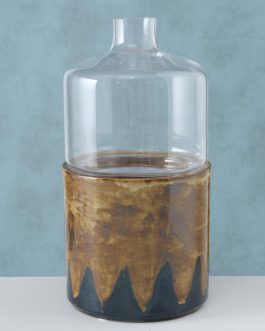 Glass bottle combined with ceramics model VELMA