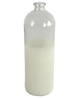 בקבוק זכוכית חלבית גדול