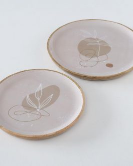 Set of 2 decorative mango plates STONA model