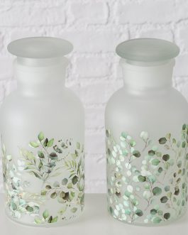 Retro frosted glass jar Model NATURE L size
