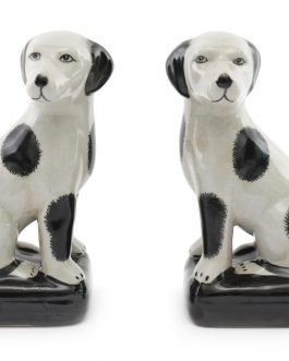 Pair of porcelain dog figurines