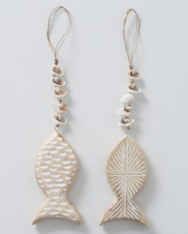 Seashell necklace and fish