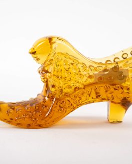 Miniature glass boot figurine